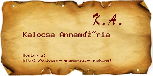Kalocsa Annamária névjegykártya